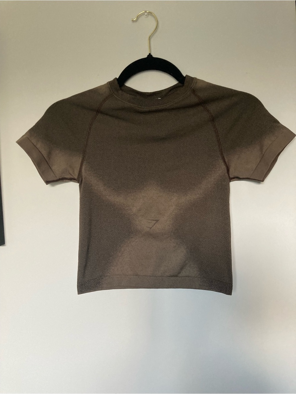Gymshark Olive Brown Short Sleeve Crop Top